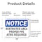 Signmission Restricted Area Proper O.R. Attire Required OSHA Notice Sign, Plastic, 18in W x 12in L, 2PK OS-2PACK-NS-P-1218-L-18084 - alternate 7